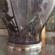 Art Deco vase in glass and silver metal