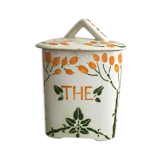 Creil earthenware tea pot, early 20th century