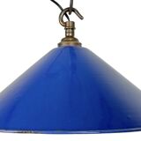 Industrial Blue Enamel Factory Pendant Lamp, 1950s