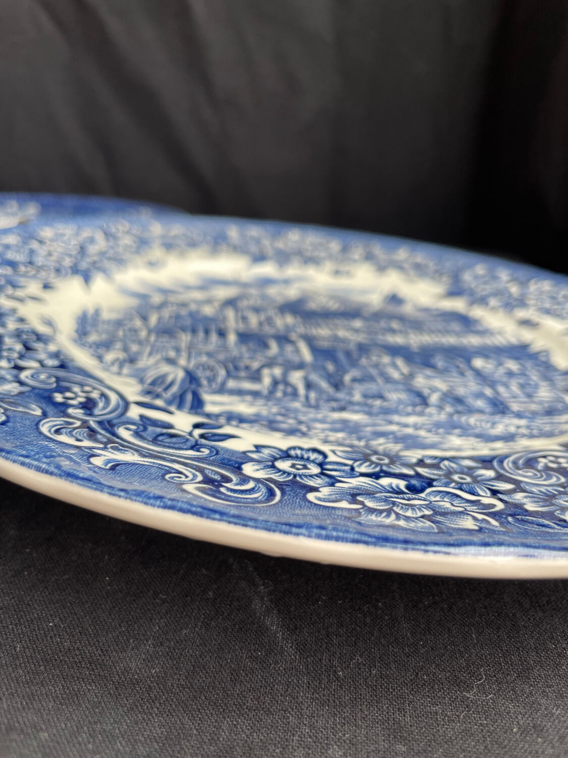 Tudor ware home décor old blue english porcelain plate