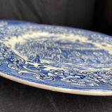 Une assiette porcelaine anglaise tudor ware home décor bleue ancienne