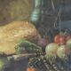 Tableau nature morte reproduction vintage cadre bois