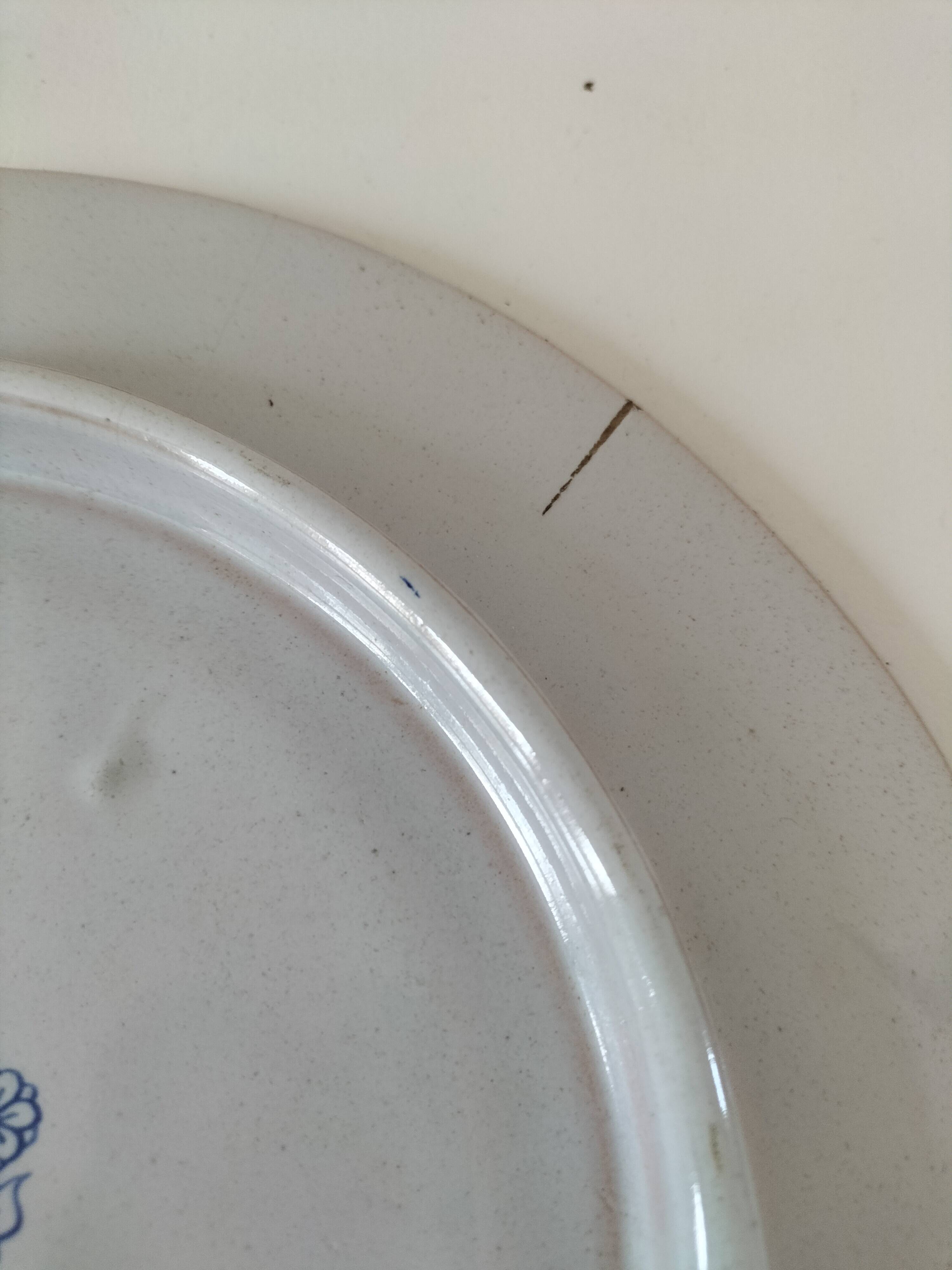 Decorative earthenware plate signed Charolles