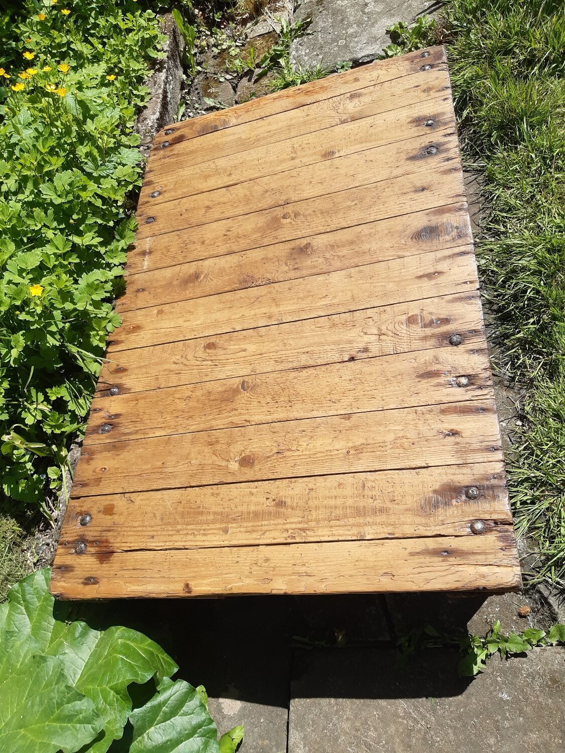 Coffee table factory tray base industrial deco iron