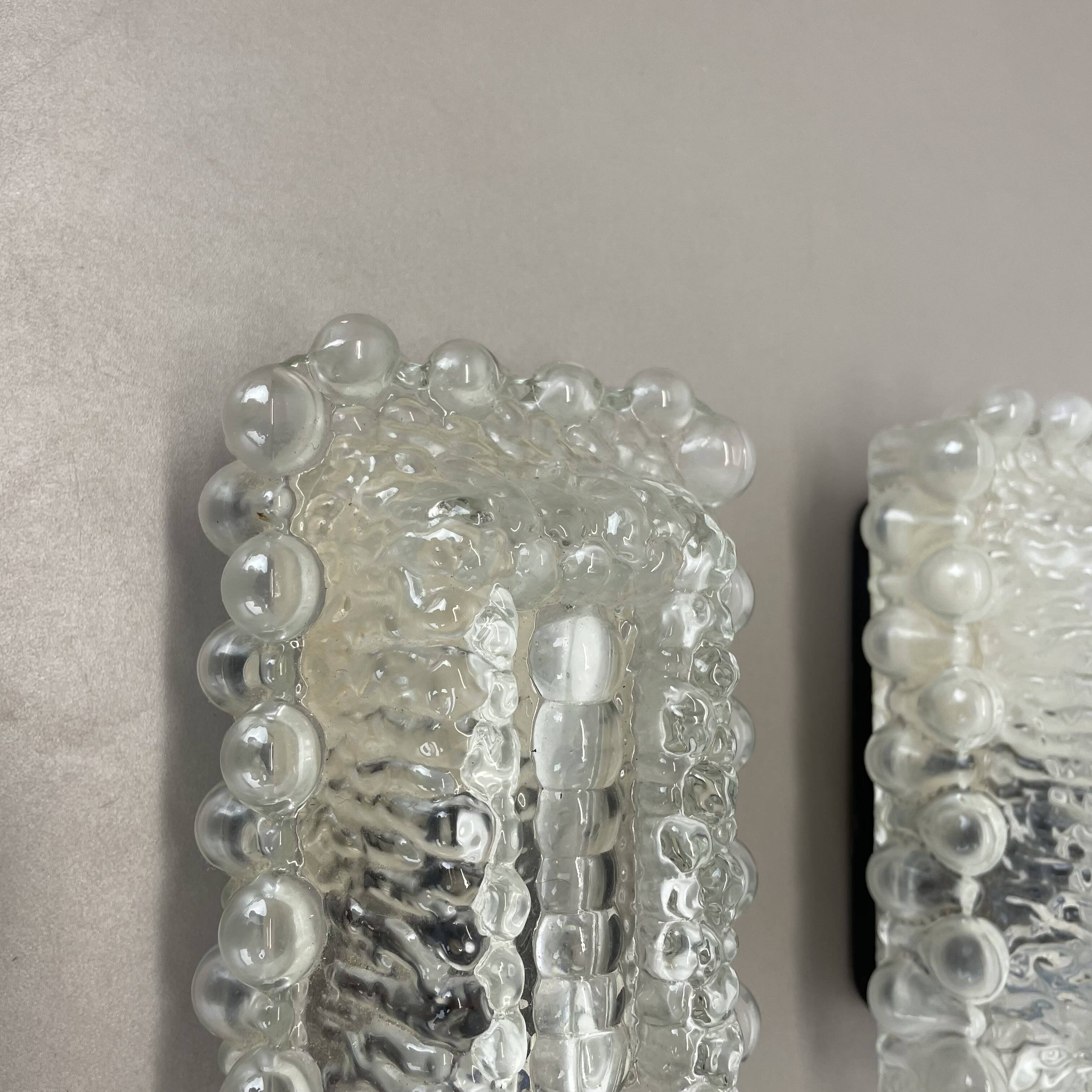 Set of Two "BUBBLE" Tynell Style Glass Wall Light Sconces, Germany, 1970s