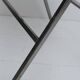 Chaise pliable skaï bleu pieds chromés