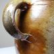 Ancient stoneware pot from Puisaye with two handles, late 19th to early 20th century.