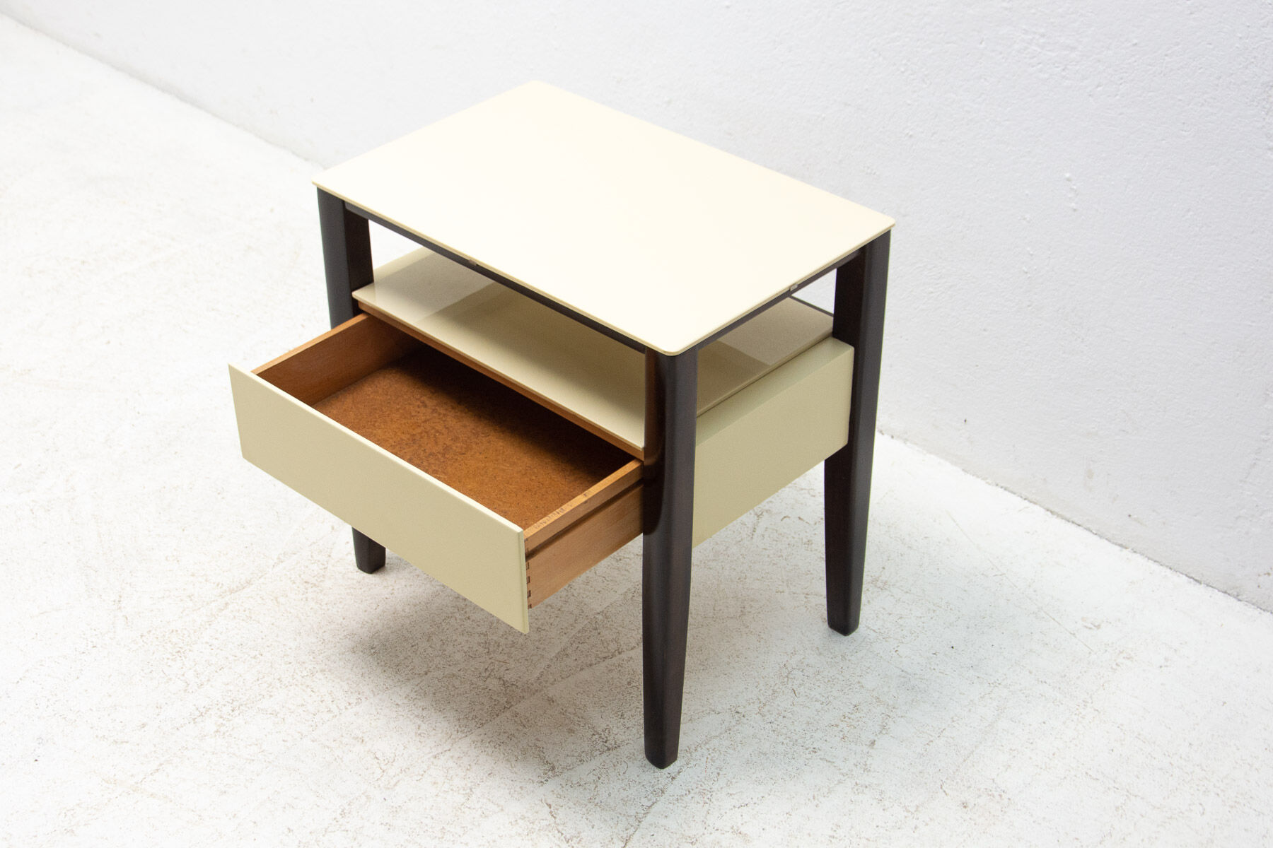 Modernist side or bedside table, Czechoslovakia, 1960s