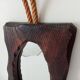 Brutalist antique mirror in solid wood from the 1950s/60s.