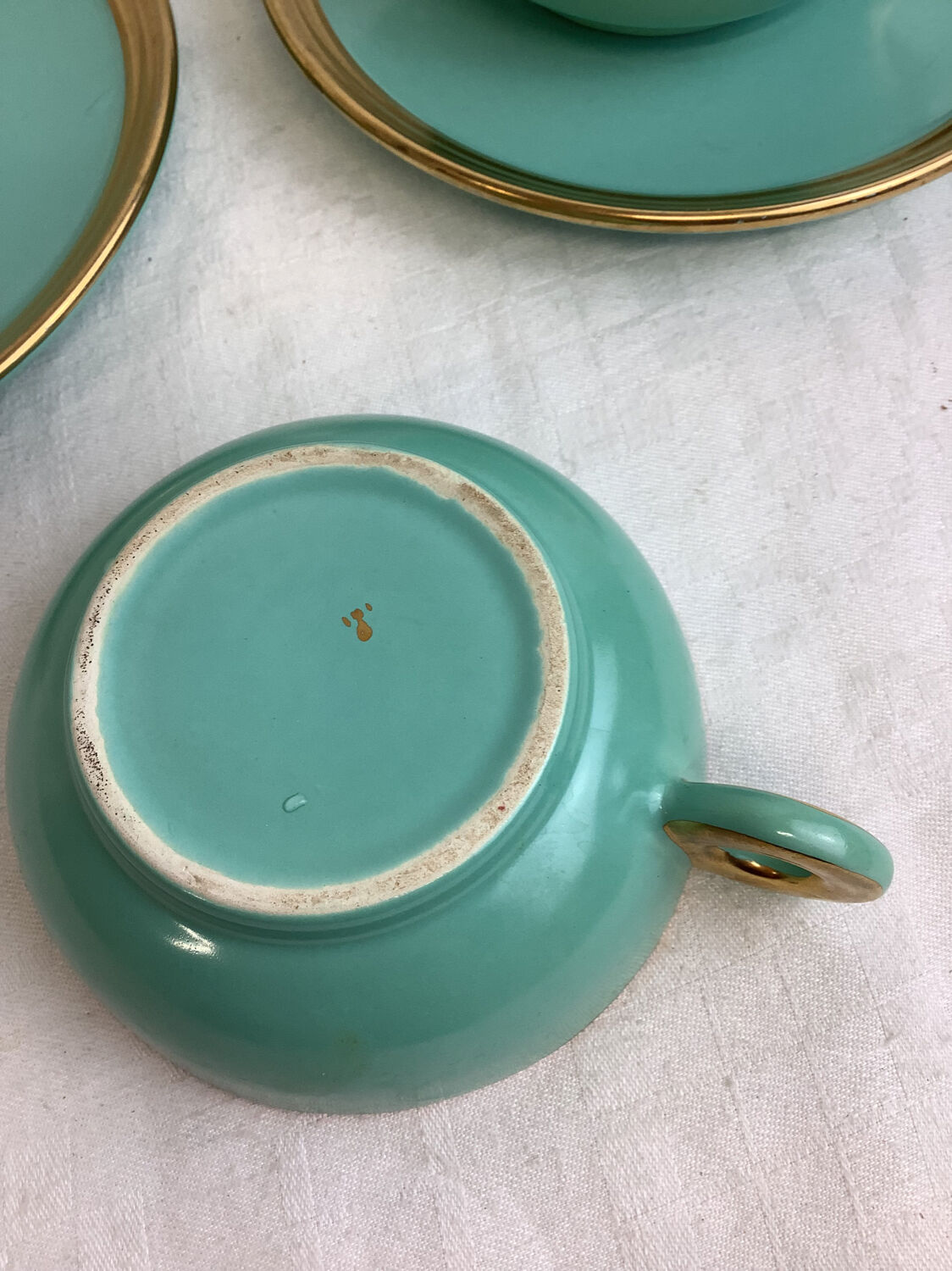 Set of 2 antique tea cups made in France