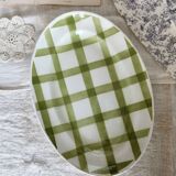 Vintage oval earthenware serving dish - Nappe model - Moulin des Loups