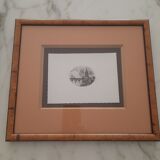 Series of 9 - Engravings (etching) - framed