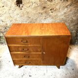 Compass feet chest of drawers