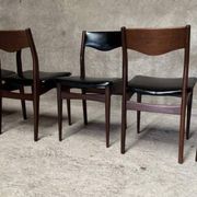 Series Set of 6 vintage Scandinavian rosewood chairs from the 1960s