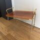 Side table gold plate vintage formica