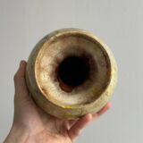 Vase en céramique jaune et bleu