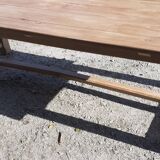 Table de ferme en chêne massif bois brut