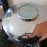 Vintage chrome mushroom lamp, industrial style