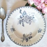 Antique earthenware soup plates