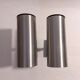 Pair of brushed aluminum wall lamps Staff 1970