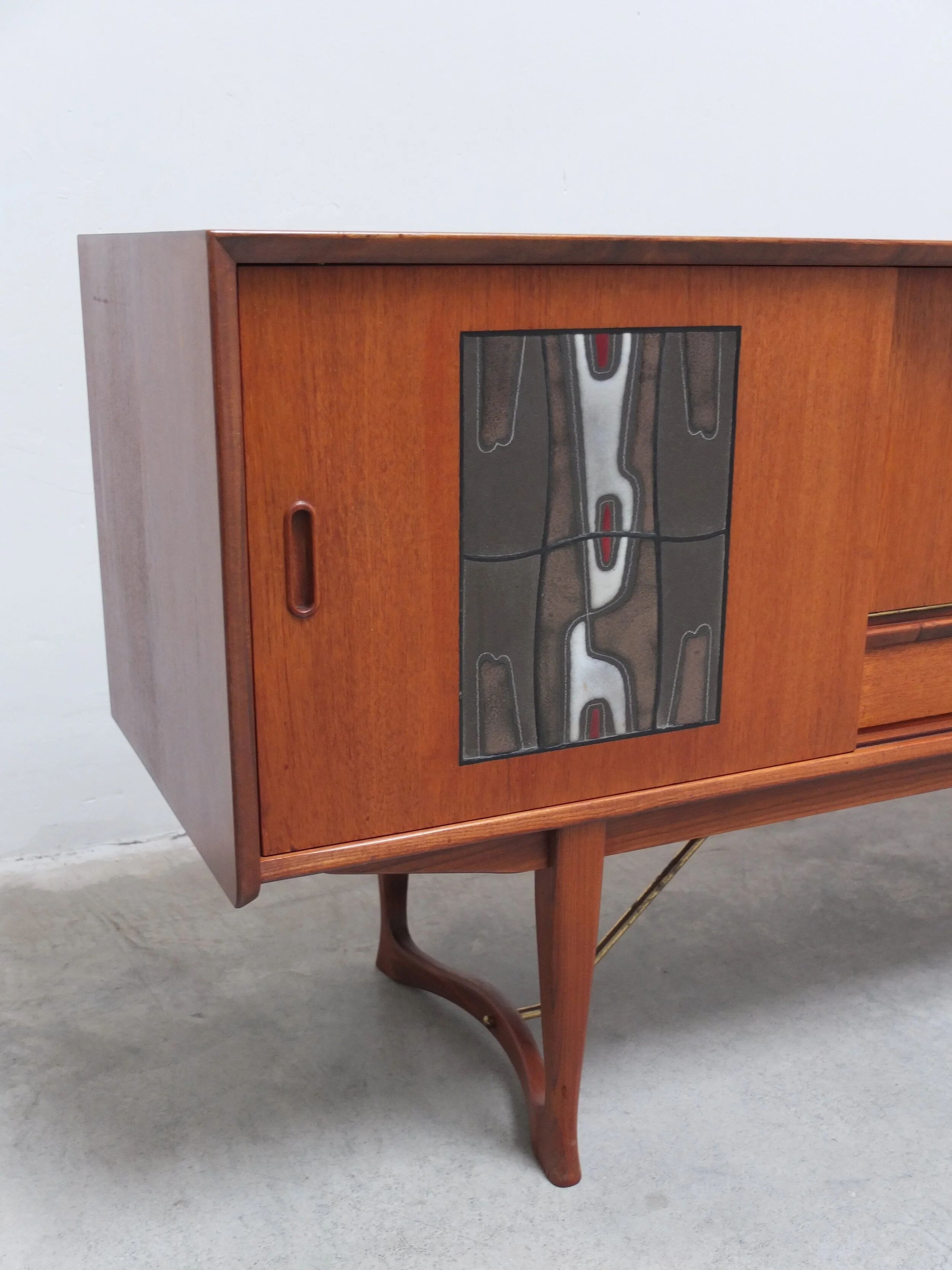Decorative sideboard by Louis Van Teeffelen for Wébé, 1950s