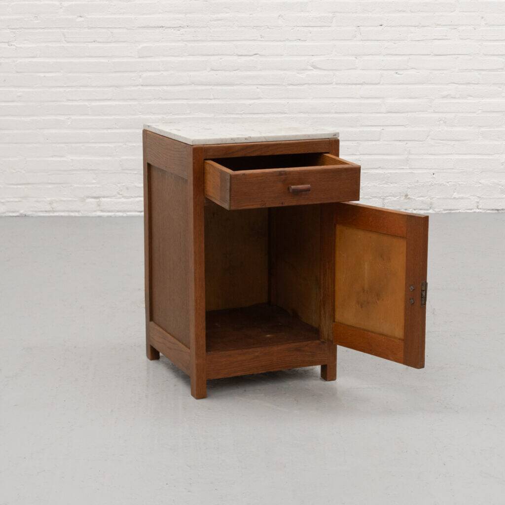 Dutch Art Deco Marble Bedside Table 1920s