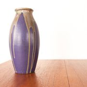 Large Art Deco glazed ceramic vase, by Léon Pointu, Puisaye stoneware.