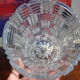 Vase en cristal à décor géométrique H30cm
