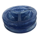 Coupelle en verre soufflé bleu