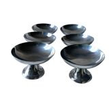 6 stainless steel cups by Guy Degrenne, 1970s