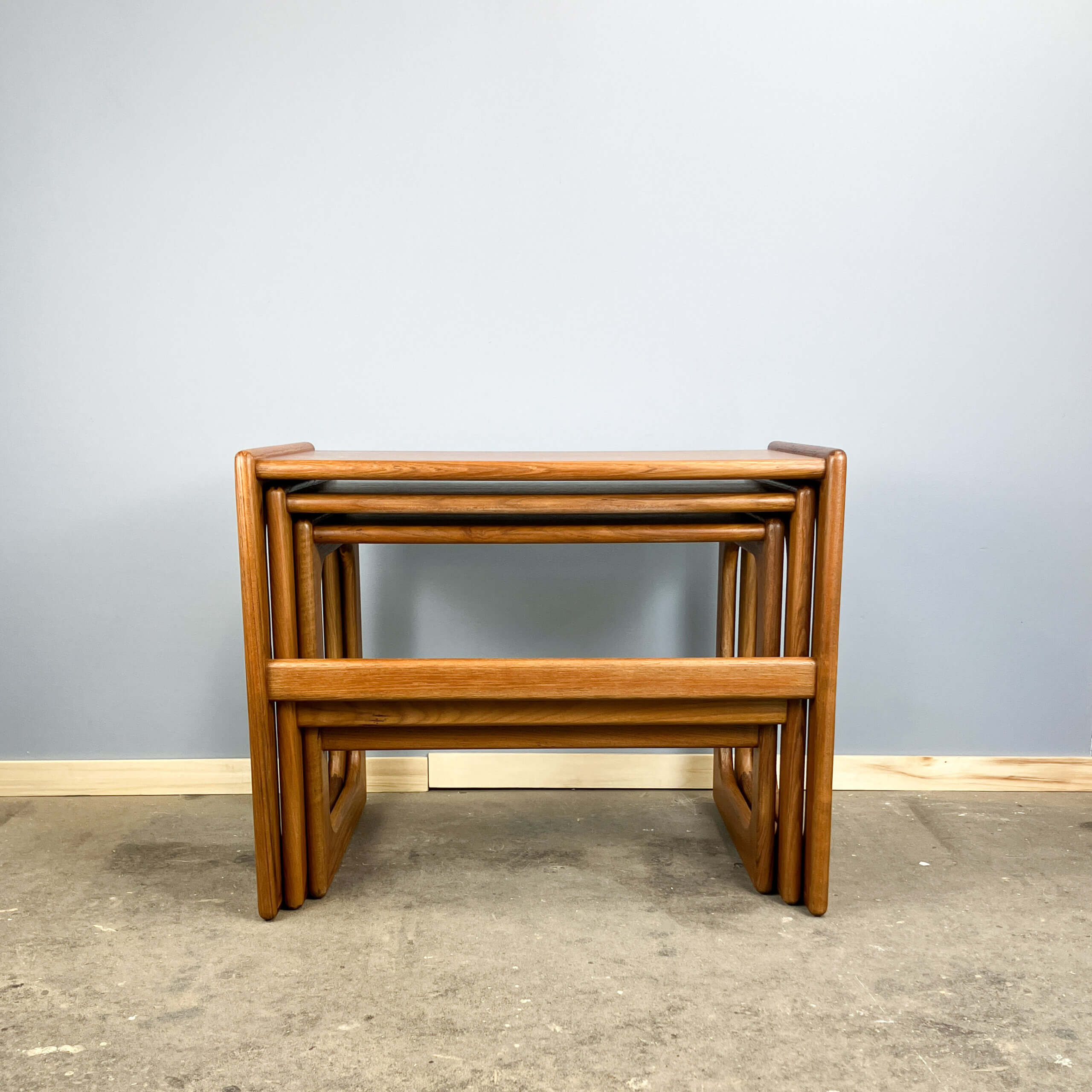 Set of three nesting tables by Salin Nyborg, teak, 1960s