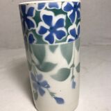 Former roller kg lunéville white porcelain vase + flowers vintage designs