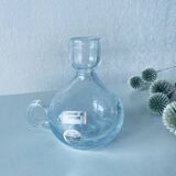 Blown crystal candle holder