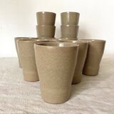 Enamelled stoneware glass