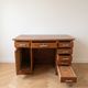 Vintage wooden desk with drawers Retro Wood
