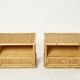 Pair of Italian bedside tables Dal Vera bamboo rattan brass 1970