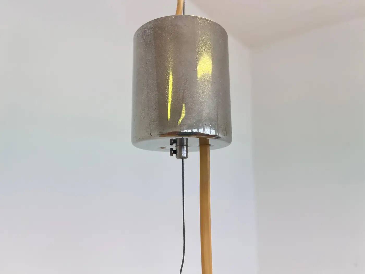 Design white glass pendant by Karel Volf, Czechoslovakia, 1970s