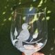 Set de 6 verres en cristal gravé