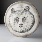 Oiva Toikka Céramique Panda Bear Plate Nuutajärvi Finlande 1983