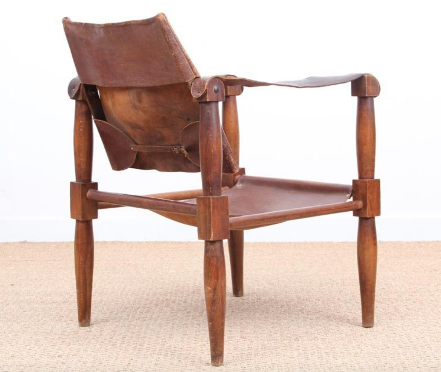 Fauteuils Safari en hêtre 1940s