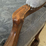 Pair of walnut armchairs - legs in sheep bone Louis XIII