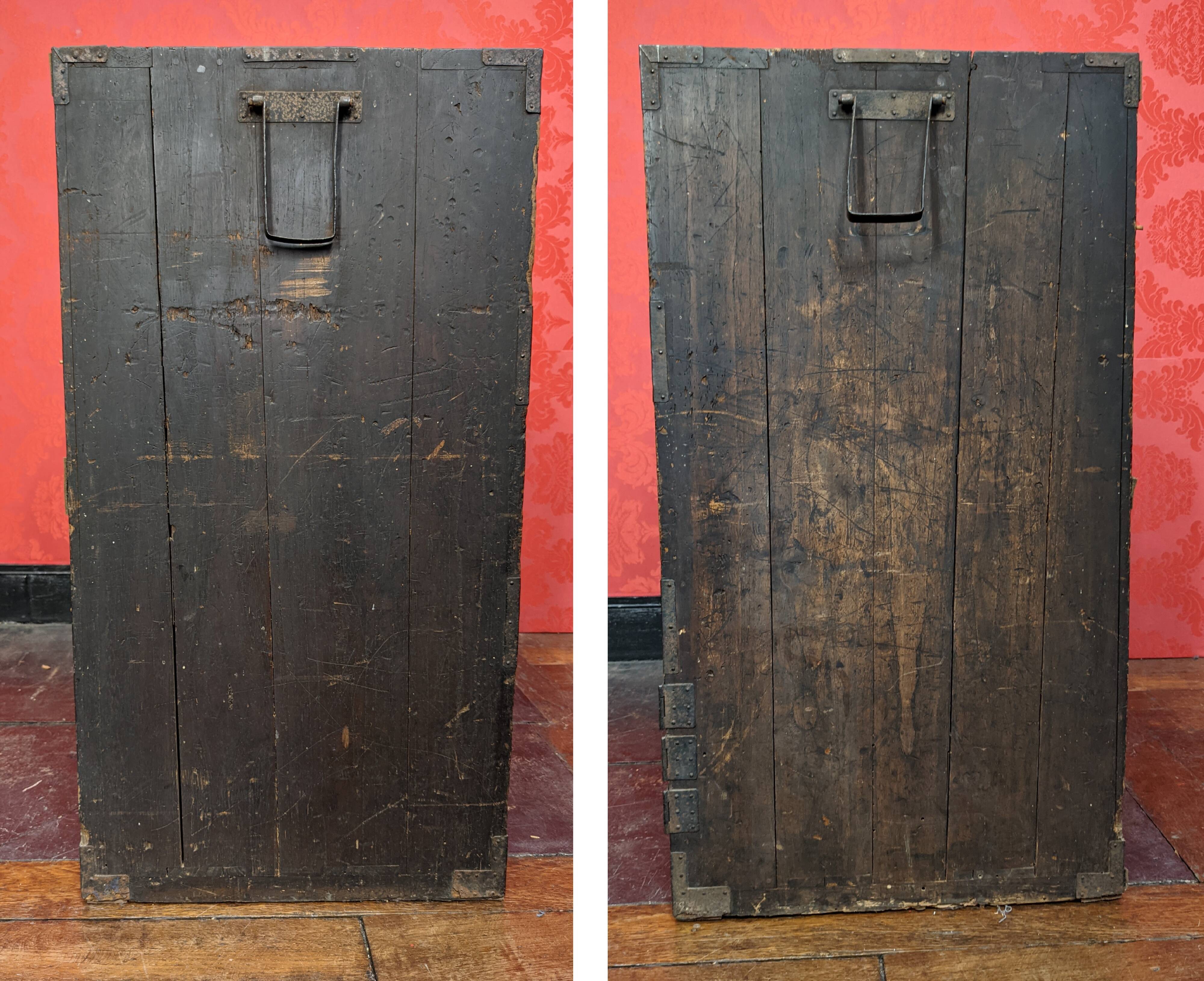 Tansu linen chest of drawers, japan, wabi sabi style, early nineteenth