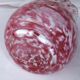 Vase ball old Clichy collection blown glass speckled white pink