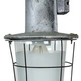 Large Industrial Cast Aluminium Cage Pendant Light , 1960s