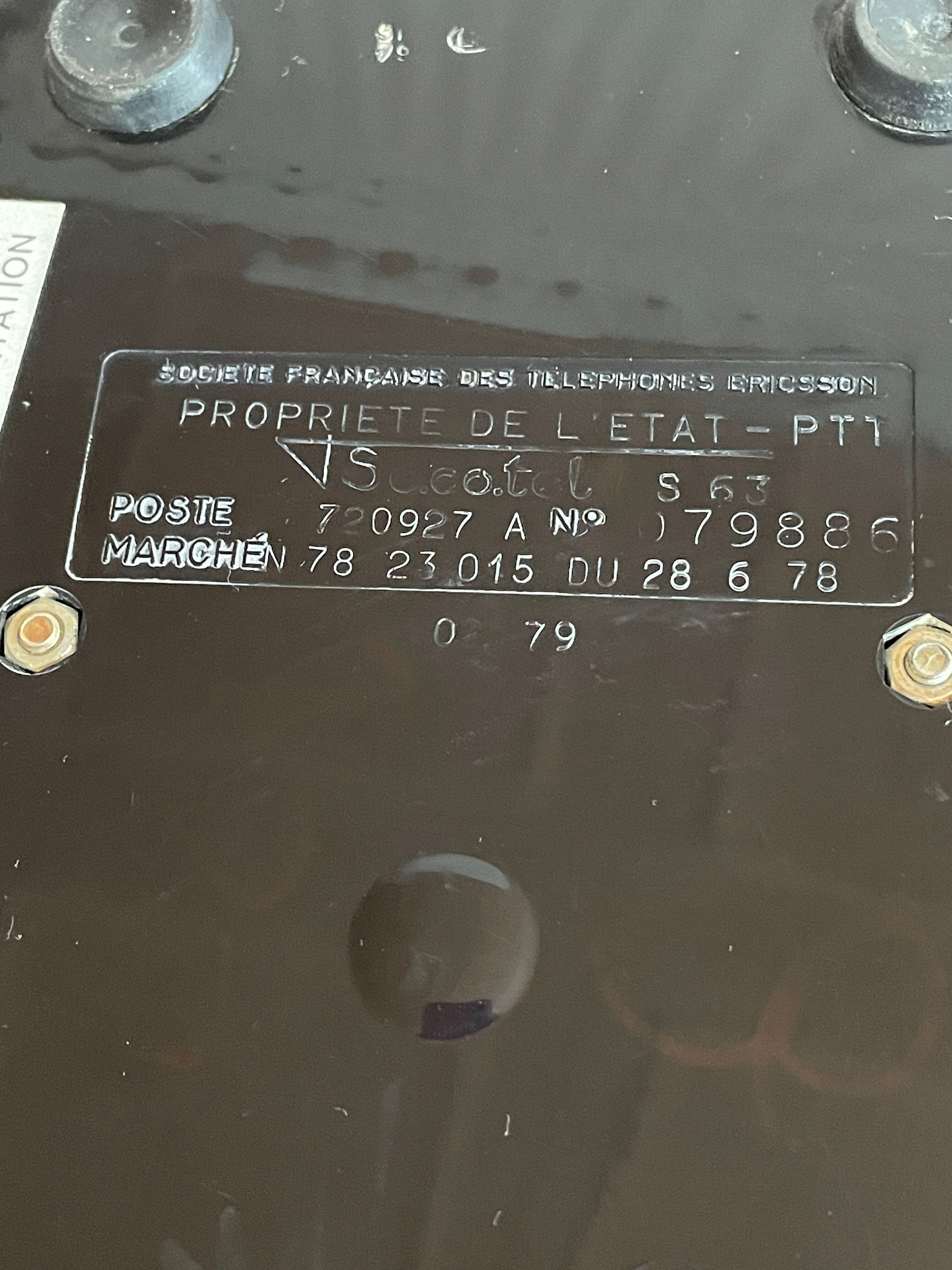 TÉLÉPHONE D'ÉPOQUE PTT Phone / Matra Com Socotel S63 / 1987 / Marron & Kaki EUR 48,99 - FR