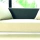 High-end 3-seater leather and fabric sofa