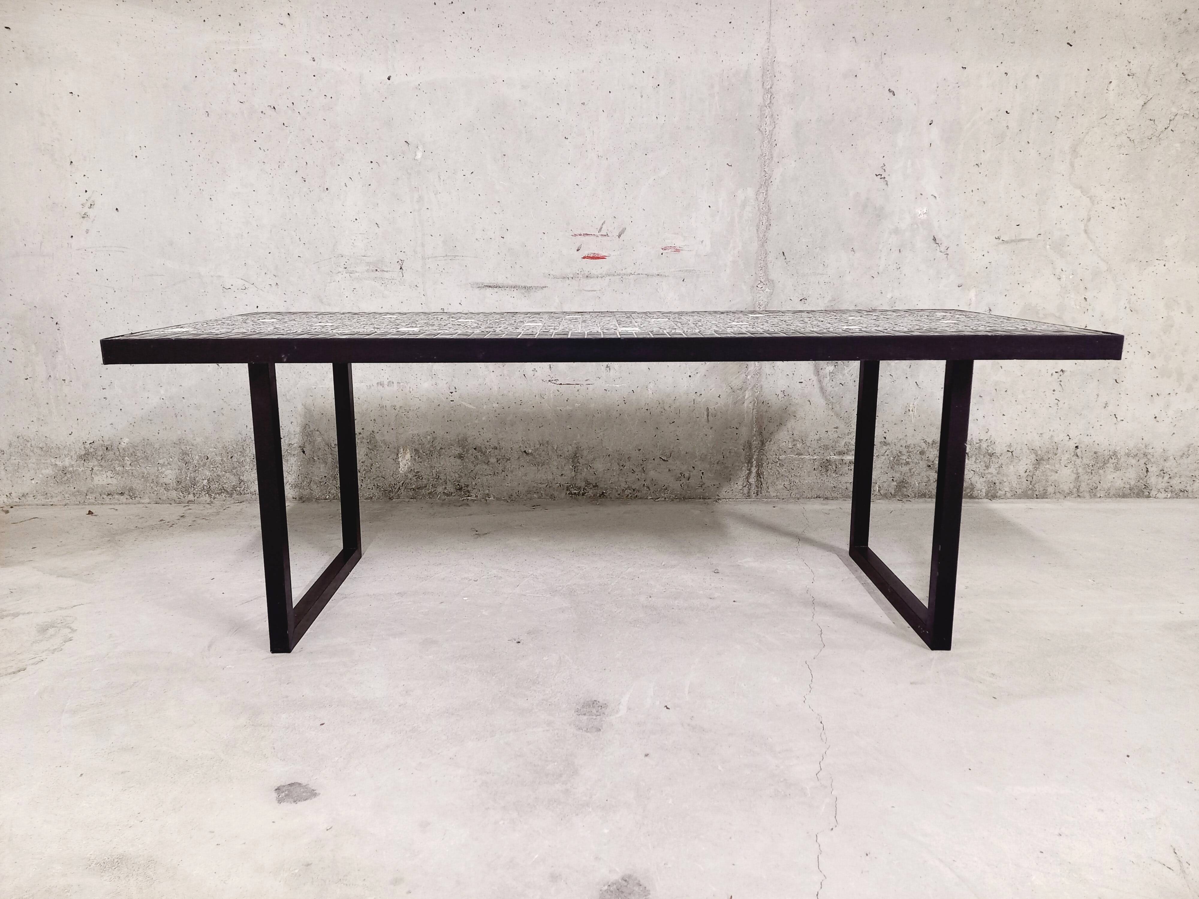 Table basse pieds traîneau vintage années 60