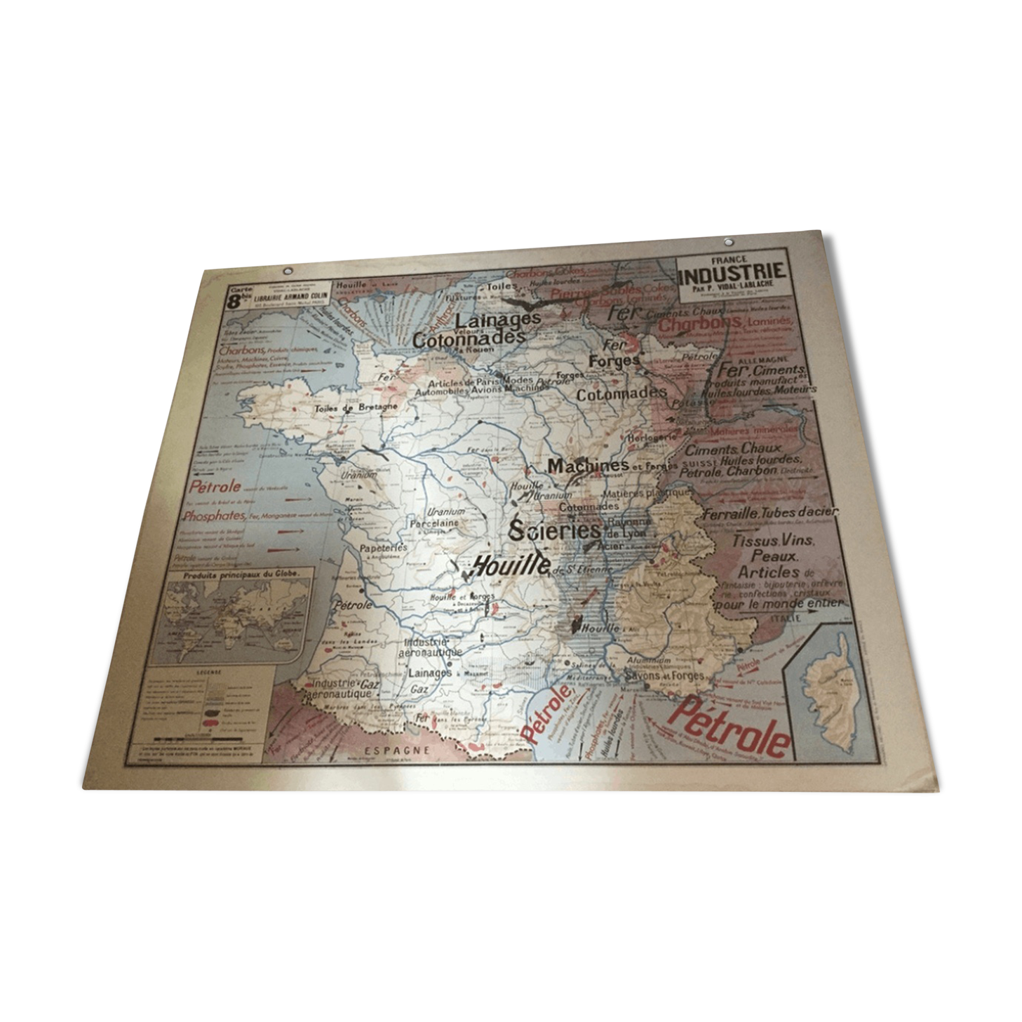 Map of France Vidal Lablache number 8