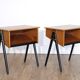 Scandinavian teak bedside tables from the 1960s.