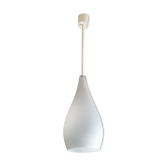 Suspension en verre opalin de style scandinave vintage
